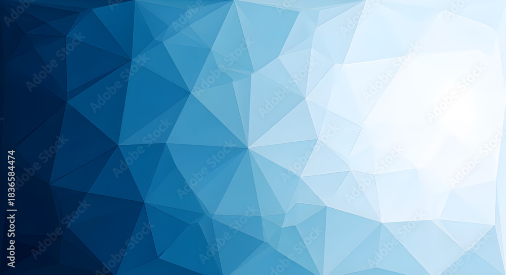 Fototapeta premium Geometric abstract blue gradient low poly background