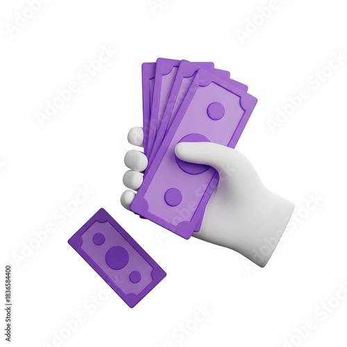 Money isolated on transparent background