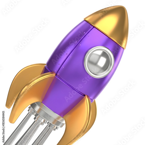 Rocket isolated on transparent background