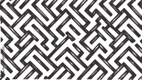 Dark grey maze pattern on white background labyrinth