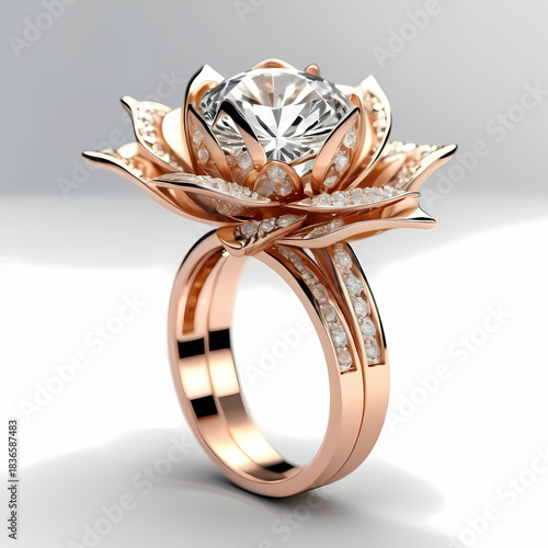 gold ring with diamonds