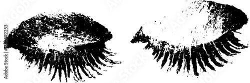 Black and white stencil art of wind formed patterns in nature