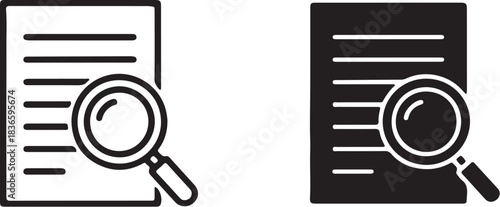 Document Magnifying Glass Icons 8lzatm8lzatm8lza illustration on transparent background