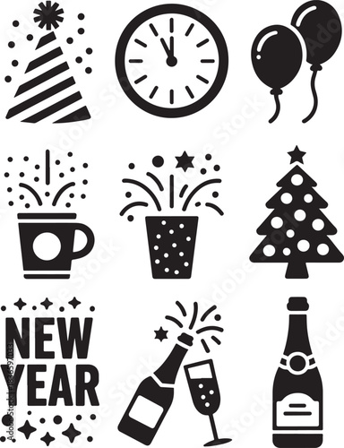 Happy New Year Design, Happy New Year Vector, Happy New Year 2026, Happy New Year SVG