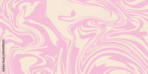 Pink candy pattern background. Abstract vector melted caramel texture. Strawberry cream swirls. Liquid mousse background. Psychedelic trippy raspberry ice cream.