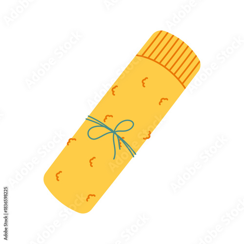 Cosmetic products and beauty care items in soft pastel illustrations