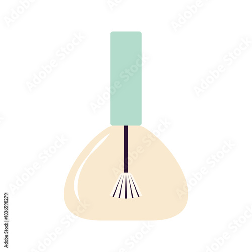 Cosmetic products and beauty care items in soft pastel illustrations