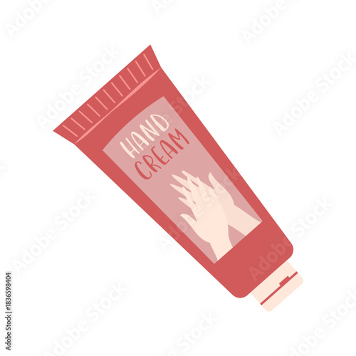 Cosmetic products and beauty care items in soft pastel illustrations