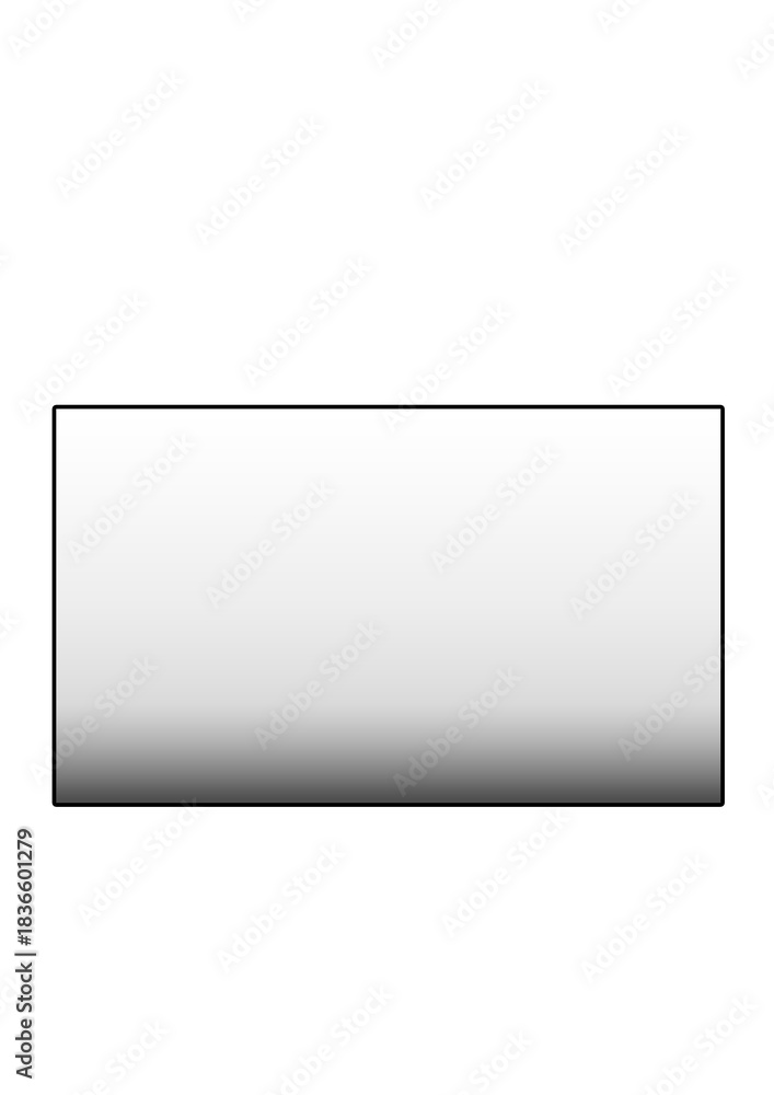 Fototapeta premium Solid Black Rectangle On White Background abstract isolated on a transparent background