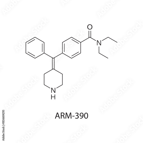 ARM-390 Molecular Structure Vector