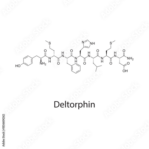 Deltorphin Peptide Molecule Diagram