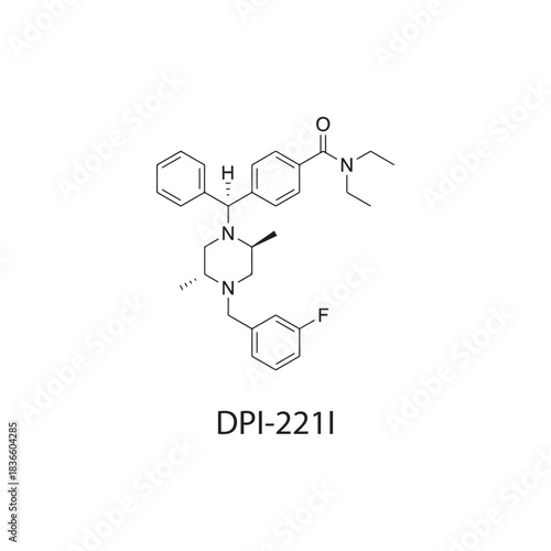 DPI-221 Molecular Structure Vector