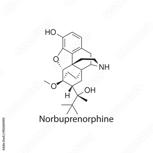 Norbuprenorphine Molecular Structure Diagram