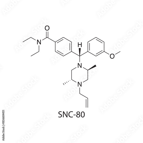 SNC-80 Molecular Structure Vector