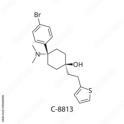 Tonazocine Molecular Structure Vector