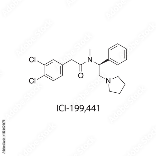 ICI-204,448 Molecular Structure Vector