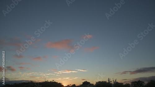 Sunrise in the mountains in Brazil 