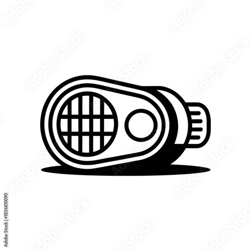 Black and white vector illustration of communication devices with wireless and broadcast technology icons