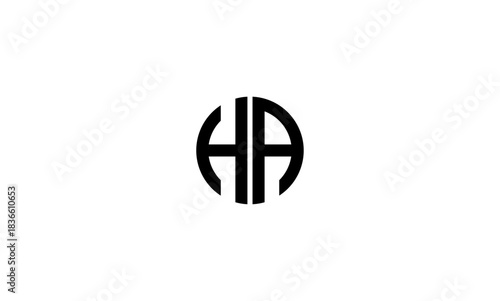 HA initial letters logo or HA monogram logo