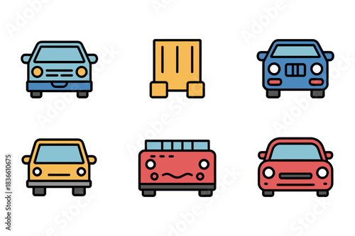 Bumper icon on White Background Vector Art Illustration on white background.	