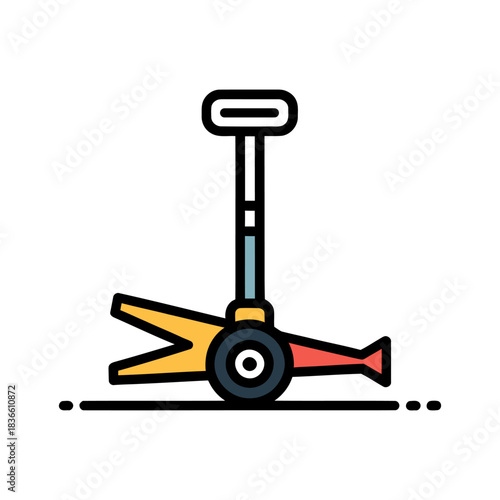 Car jack icon on White Background Vector Art Illustration on white background.