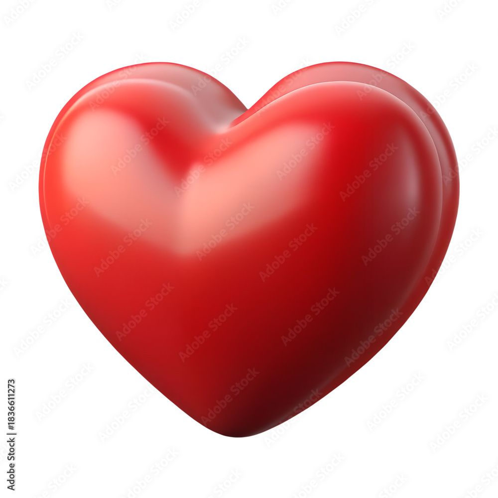 Fototapeta premium 3D Red Heart Decorative Element