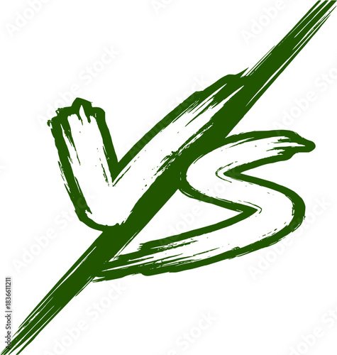 Versus V/S deep green vector file competition fight battle challenge championship duel match game sport background editable premium green design.

