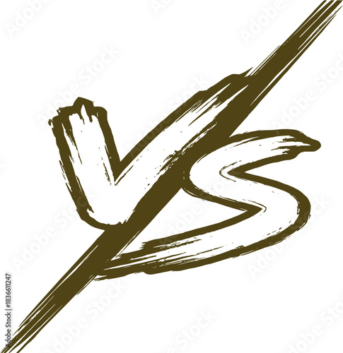 Versus V/S brown color vector file competition fight battle challenge championship duel match game sport background editable  basic brown design.
