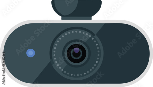 Web camera vector illustration communication device modern gadget for video conference and online call connection technology equipment design