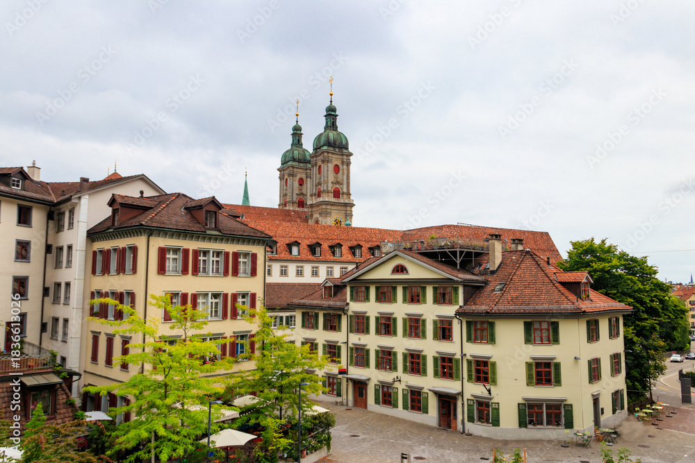 Obraz premium View of the old town of St. Gallen, Switzerland