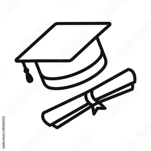 Graduation cap icon vector design template