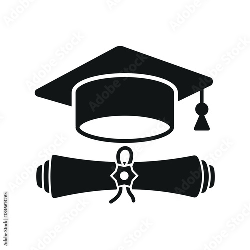Graduation cap icon vector design template