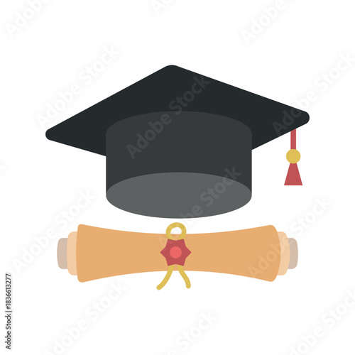 Graduation cap icon vector design template