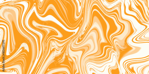 Abstract art of beautiful paint of marble. With beautiful fantasy ink patterns. Yellow paint swirls to make and abstract background. Liquid acrylic picture with flows and splashes. Mixed paints for ba