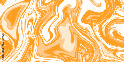 Abstract art of beautiful paint of marble. With beautiful fantasy ink patterns. Yellow paint swirls to make and abstract background. Liquid acrylic picture with flows and splashes. Mixed paints for ba