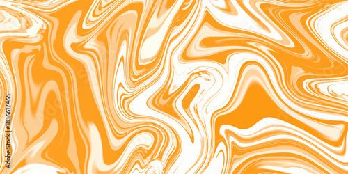 Abstract art of beautiful paint of marble. With beautiful fantasy ink patterns. Yellow paint swirls to make and abstract background. Liquid acrylic picture with flows and splashes. Mixed paints for ba