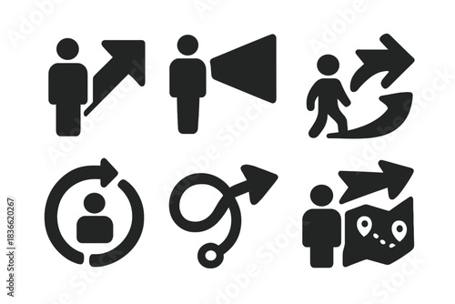 Set of icons for a map application