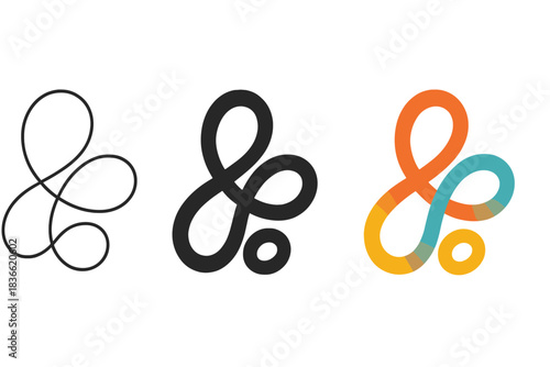 Clay Design Abstract. Abstract motif of looping trails representing precision and movement in clay design, first in line style