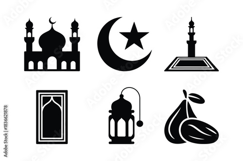 Islamic symbols and religious icons collection