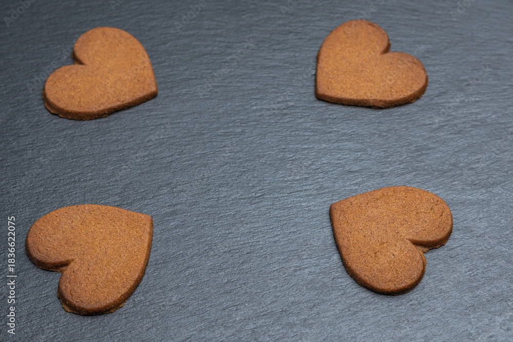 Obraz premium heart shaped cookies
