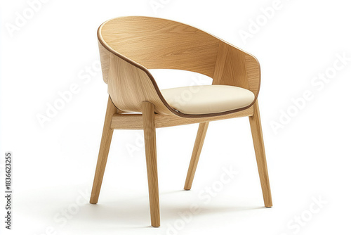 Wallpaper Mural Elegant Wooden Chair with Cushioned Seat Torontodigital.ca