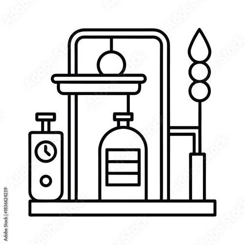 Vector illustration icon set of perfume and oil bottles for bath and hotel design