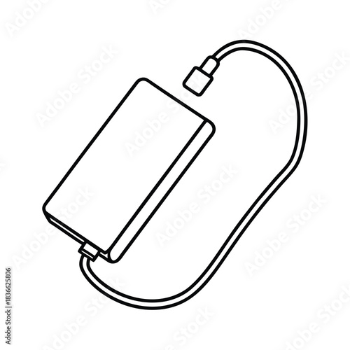USB flash drive icon and vector illustration of a pencil on a blank background for web and technology design and business symbol