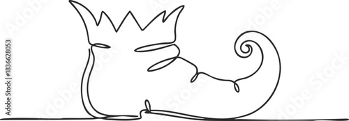 Cute Christmas Elf Shoe vector Illustration