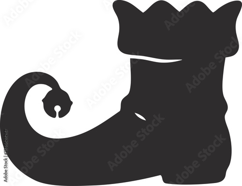 Cute Christmas Elf Shoe vector Illustration