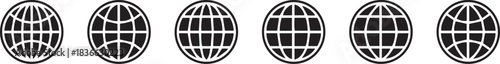 World icon set, containing Globe, Planet Earth, vector illustratio