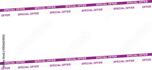 Purple Special Offer Banner Stripes Great for Marketing Sales and Promotional Campaigns for Retail and E-Commerce Businesses Attract Customers