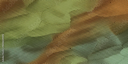 Seamless green and yellow camouflage fabric pattern, military textile texture art design background