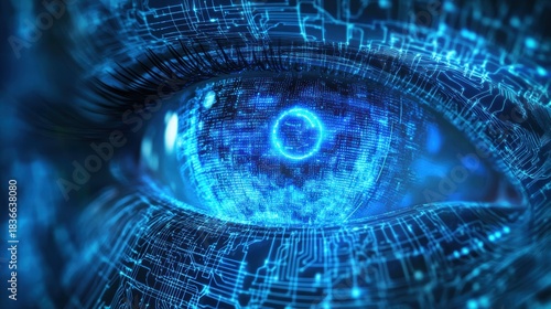 Cyber AI Supercomputer Scanning Vast Neural Data.