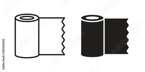 Bandage roll icons on white background. Line vector sign, symbol for web and mobile